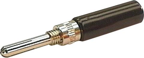 Banana plugs Black plain 4mm plugs