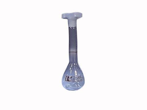 Flask volumetric glass 25ml pp stopper
