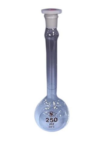 Flask volumetric glass 250ml pp stopper