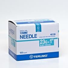 Needle hypo 23G x 25mm Light blue hub