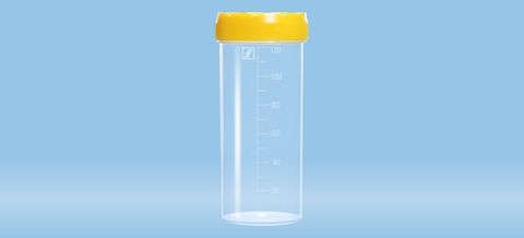 Jar PP 120ml G/S unlabelled yellow cap