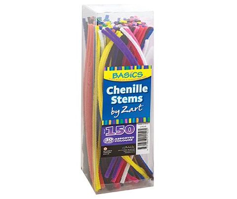 Chenille stems 30cm assorted
