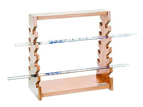 Pipette stand wooden holds 12 pipettes