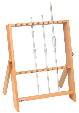 Pipette stand wooden holds 10 pipettes