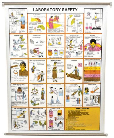 Chart "Laboratory Safety" 75x100cm