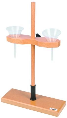 Funnel stand double polished wood
