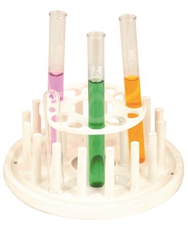 Test tube rack round 4x25mm 8x19mm holes