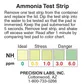Ammonia test strips 0.5-6.0ppm