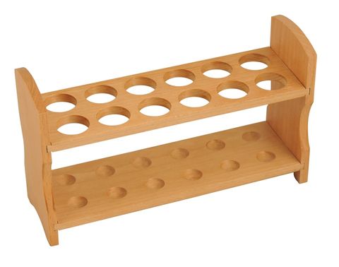 Test tube rack 12 hole 28mm dia wooden