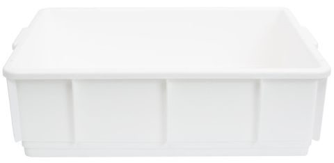 Crate stacking tote box 13lt white PP