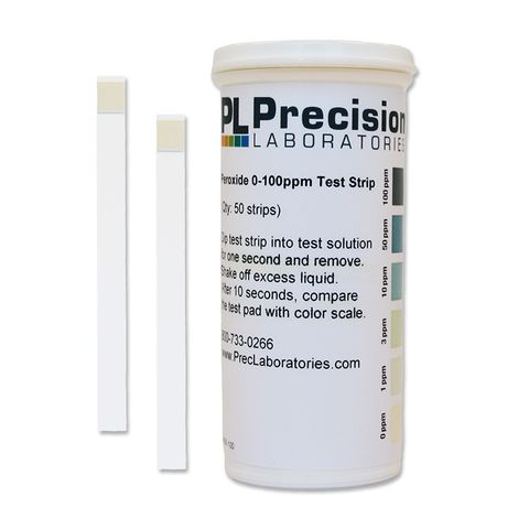 Peroxide test strips 1-100ppm low range