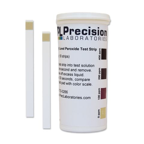 Peroxide test strips 0-400ppm high range