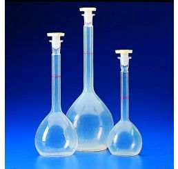 Flask volumetric 500ml TPX plastic stop.