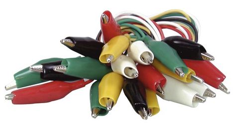 Alligator clip & lead ~40cm (5 pairs)