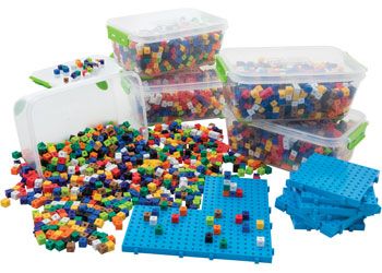 Linking cubes kit 1cm in 10 colours