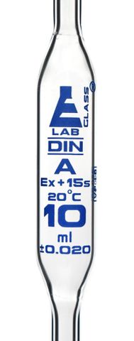 Pipette volumetric Class A 10ml blue