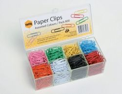 Clips paper assorted colours 33mm