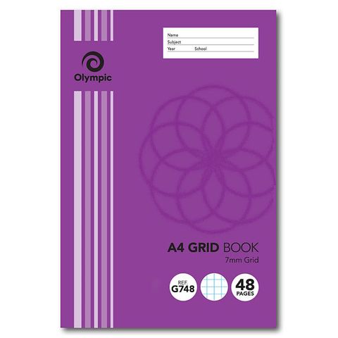 Grid book Olympic A4 7mm grid 48p