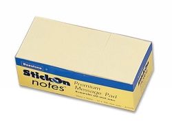 Stick-on notes yellow 38x50mm (100)