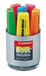 Highlighters Stabilo Boss cup of 6