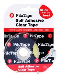 Pilotape clear tape & dispenser 18mm