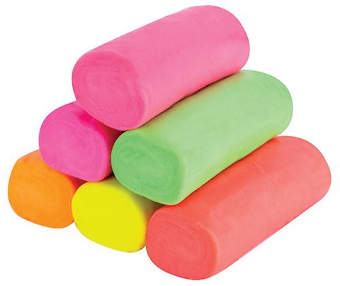 Claydough 900g Neon assorted colours