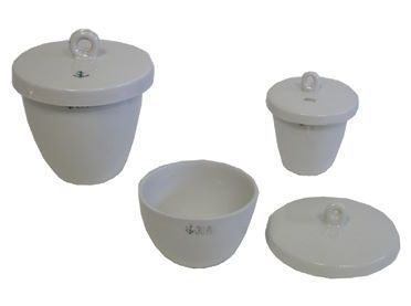 Crucible porcelain medium 150ml w/lid