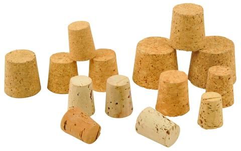 Stoppers cork assorted size 000-18