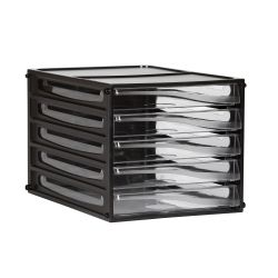 Filing drawers black frame 5 drawers