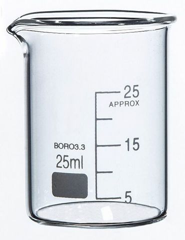 Beaker glass low form economy 25ml