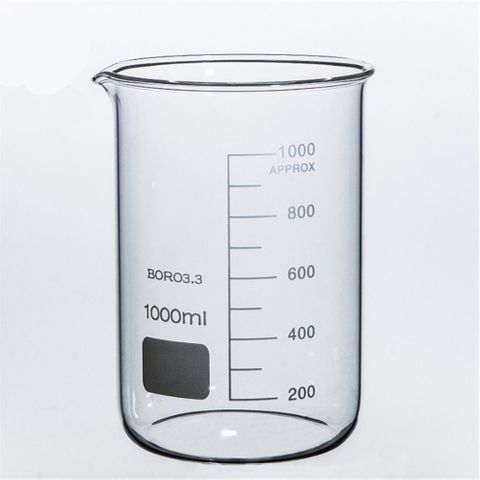 Beaker low form glass 1000ml borosilicat