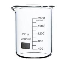 Beaker low form glass 2000ml borosilicat