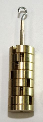 Weight set with carrier brass 9x 50g