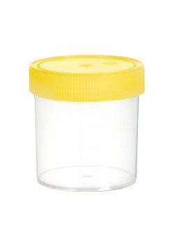 Jar PS 250ml G/S unlabelled yellow cap