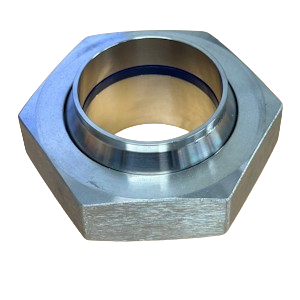2" RJT T316L Dairy Union (Hex Nut)
