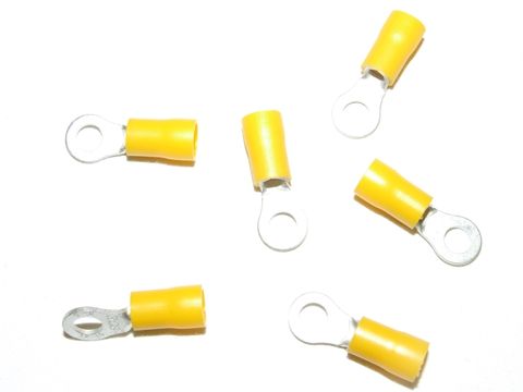 INSULATED YELLOW RING TERM #10 M5 STUD