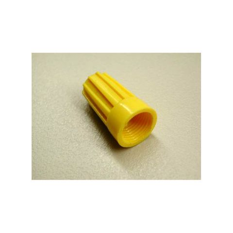 Wire nuts twist on wire joints YELLOW