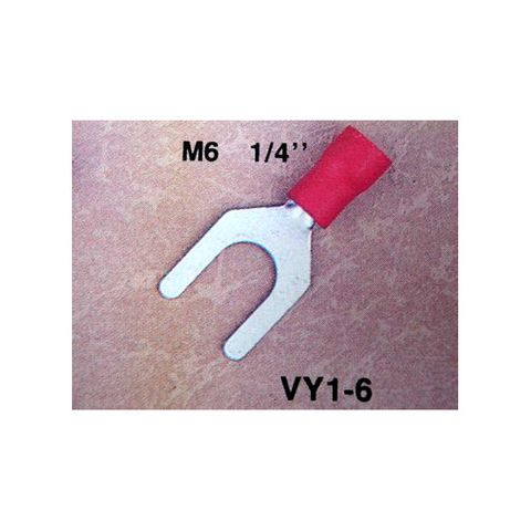 Y connector term red end M6 1/4