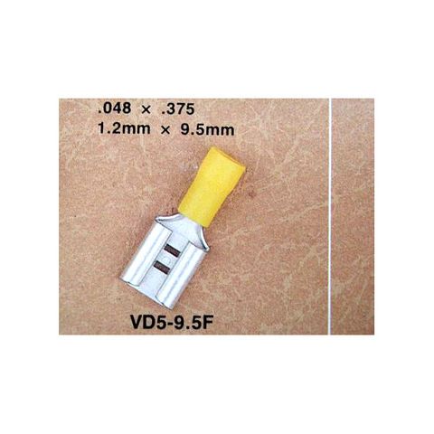 Yellow term size .048x.375-1.2mmx9.5mm
