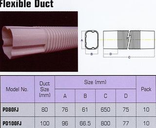 PVC 75MM FLEXIBLE DUCT