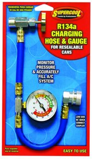 R134A CHARGE HOSE WITH PRESSURE GUAGE