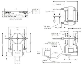 FASCO 6.5W 2P S/S ACW 240V 1SP J05OR02SJ