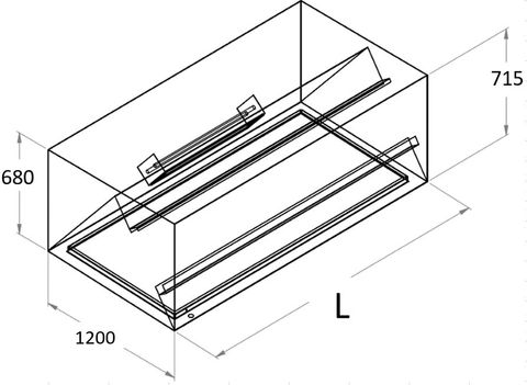 COMMERICIAL KITCHEN CANOPY 1200x1300MM