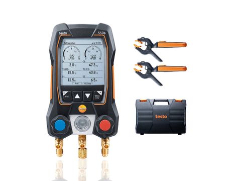 TESTO 550S SMART MANIFOLD KIT+TEMP CLAMP