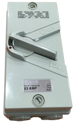 WEATHER PROOF ISOLATOR 1 POLE 63A IP56