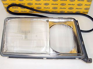 RH HEADLAMP LENS W124 94- HELLA