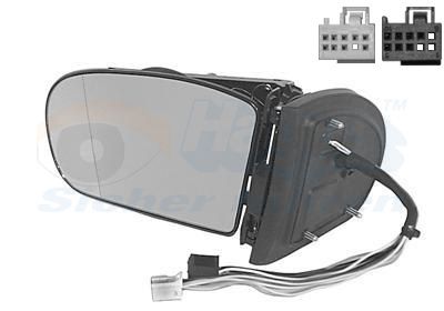 LH MIRROR FRAME / GLASS W211 TAI