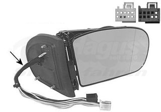 RH MIRROR FRAME / GLASS W203 TAI 3032858