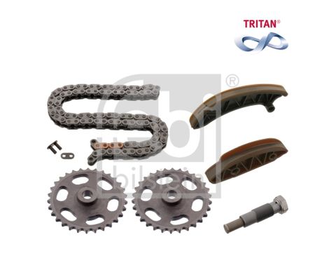 TIMIING CHAIN CAM GEARS TENSIONER RAIL KIT FEBI 49211