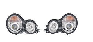 LH RH HEADLAMP W210 -99 PROJECTOR (PAIR) TAI
